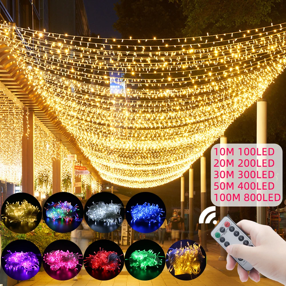 LED String Lights Fairy Lights 10M-100M Chain Outdoor Garland Festoon Waterproof for Home Christmas Wedding Party Garden Decor
LED String Lights Fairy Lights 10M-100M Chain Outdoor Garland Festoon Waterproof for Home Christmas Wedding Party Garden Decor