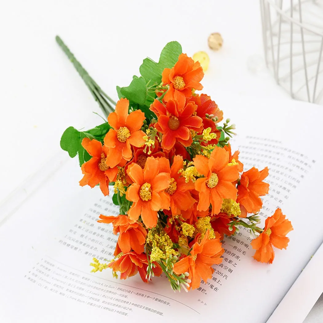 7 Fork 28 Head Daisy Bouquet Artificial Flower Wedding Party Decoration DIY Silk Fake Flower Office Restaurant Home Decration
7 Fork 28 Head Daisy Bouquet Artificial Flower Wedding Party Decoration DIY Silk Fake Flower Office Restaurant Home Decration