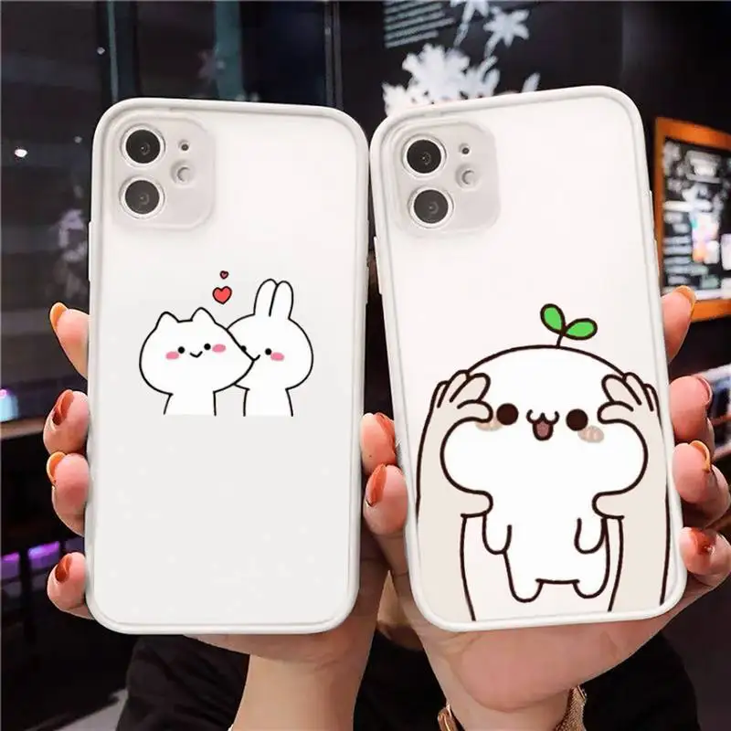 Cute Cartoon Emoticon Rabbit Phone Case Transparent Matte For IPhone 7 8 11 12 S Mini Pro X XS XR MAX Plus Cover Shell 
Cute Cartoon Emoticon Rabbit Phone Case Transparent Matte For IPhone 7 8 11 12 S Mini Pro X XS XR MAX Plus Cover Shell