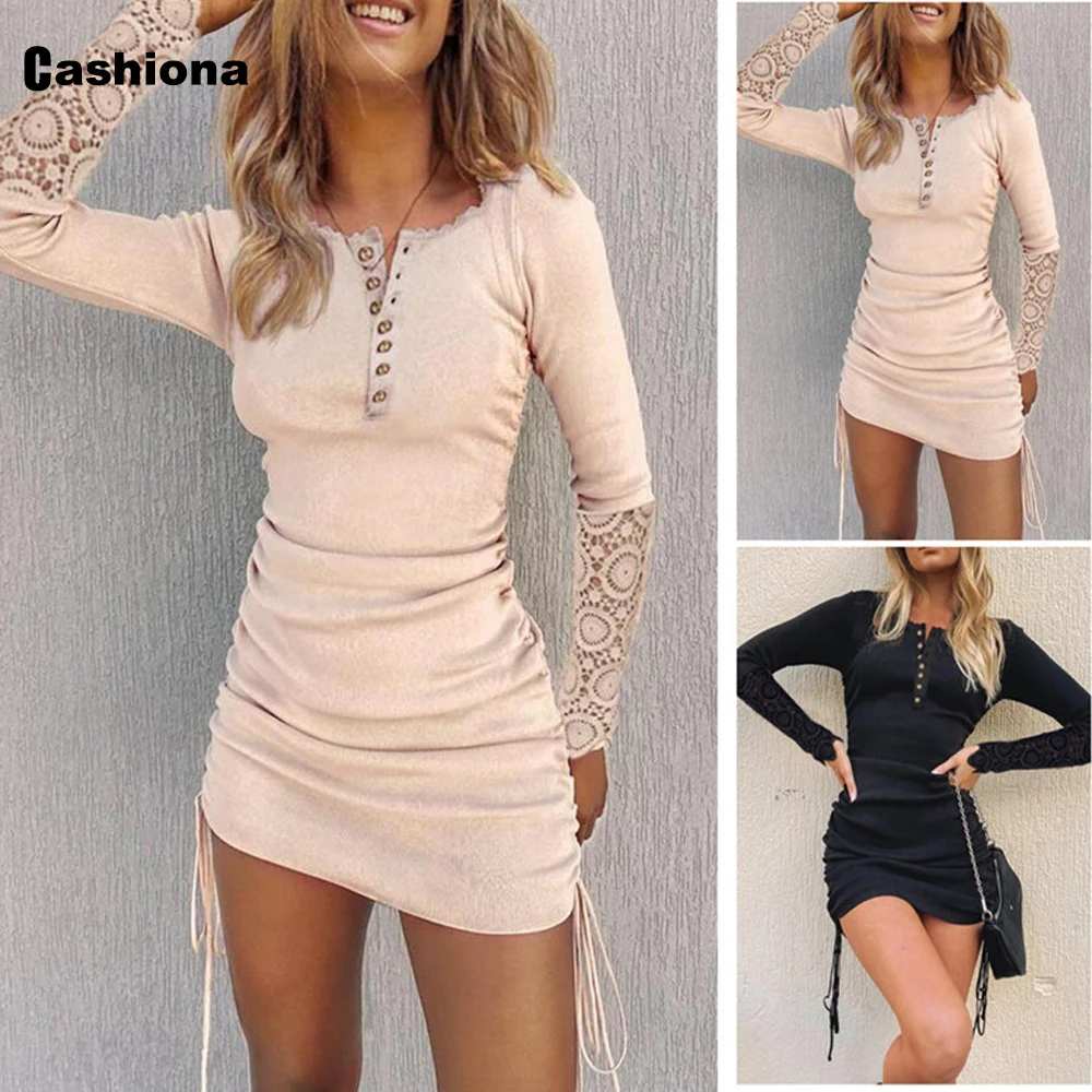 2021 Single Breasted Women's Dress New Patchwork Lace Sexy Dresses Spring Autumn Casual Pullovers Femme Short Dress Clothing
2021 Single Breasted Women's Dress New Patchwork Lace Sexy Dresses Spring Autumn Casual Pullovers Femme Short Dress Clothing