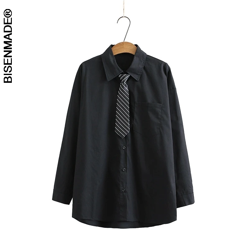 Women's Clothing Blouses&Shirts Plus Size Spring 2021 Fashion Casual Necktie Single Pocket Tops Camisa De Las Mujeres 
Women's Clothing Blouses&Shirts Plus Size Spring 2021 Fashion Casual Necktie Single Pocket Tops Camisa De Las Mujeres