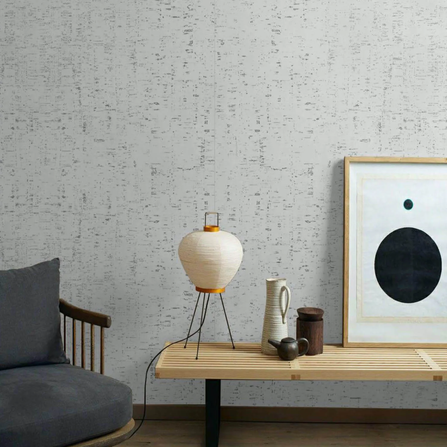 

MYWIND Wallcovering 2021 New Design Natural Wood Cork Wallpaper Modern White Wallpaper For Home Decor