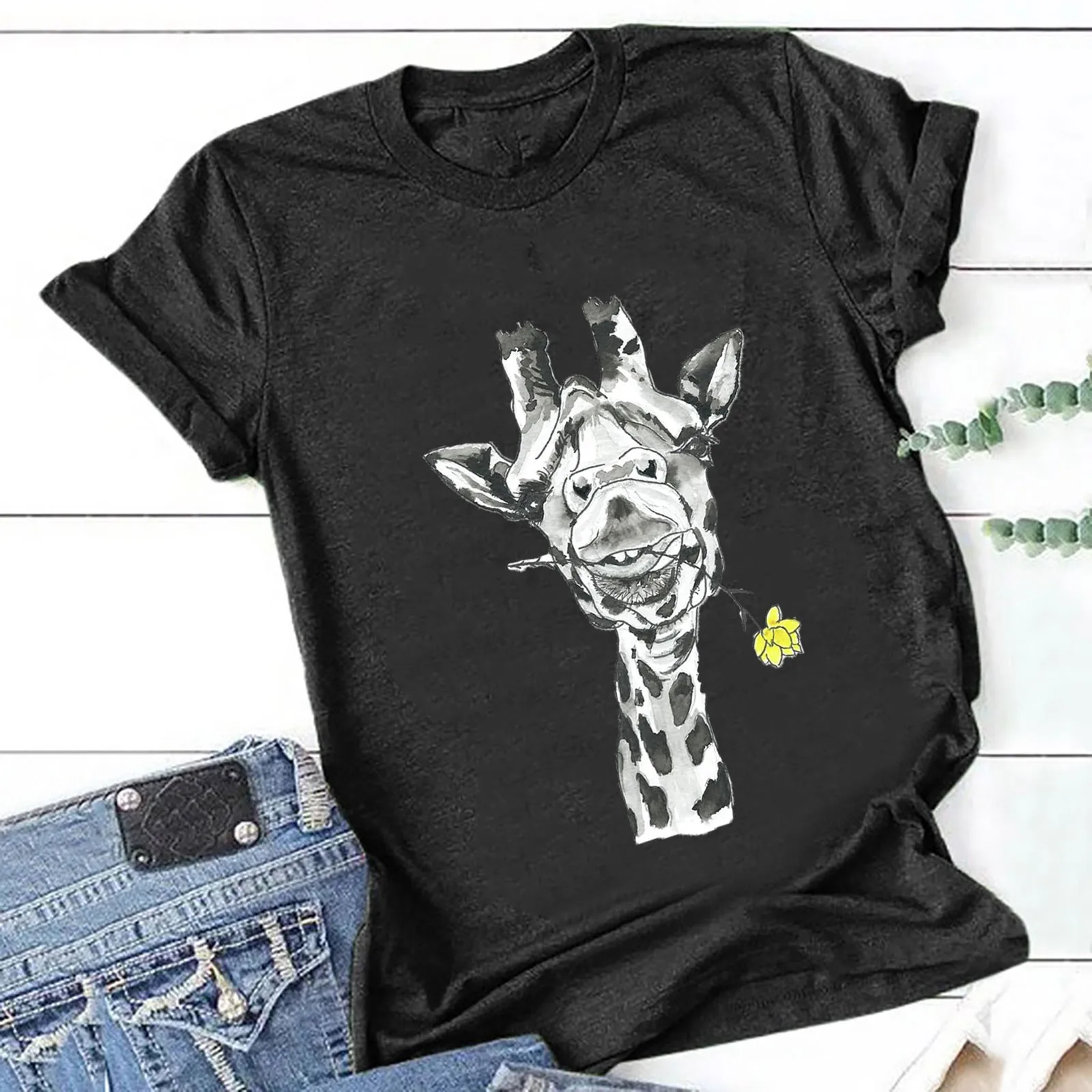 T-shirt Women Tops Camisetas Tee 2021 Adult Fashion Woman Round Neck Short Sleeve Tops T-shirt Prints Loose Short Clothing Mujer
T-shirt Women Tops Camisetas Tee 2021 Adult Fashion Woman Round Neck Short Sleeve Tops T-shirt Prints Loose Short Clothing Mujer