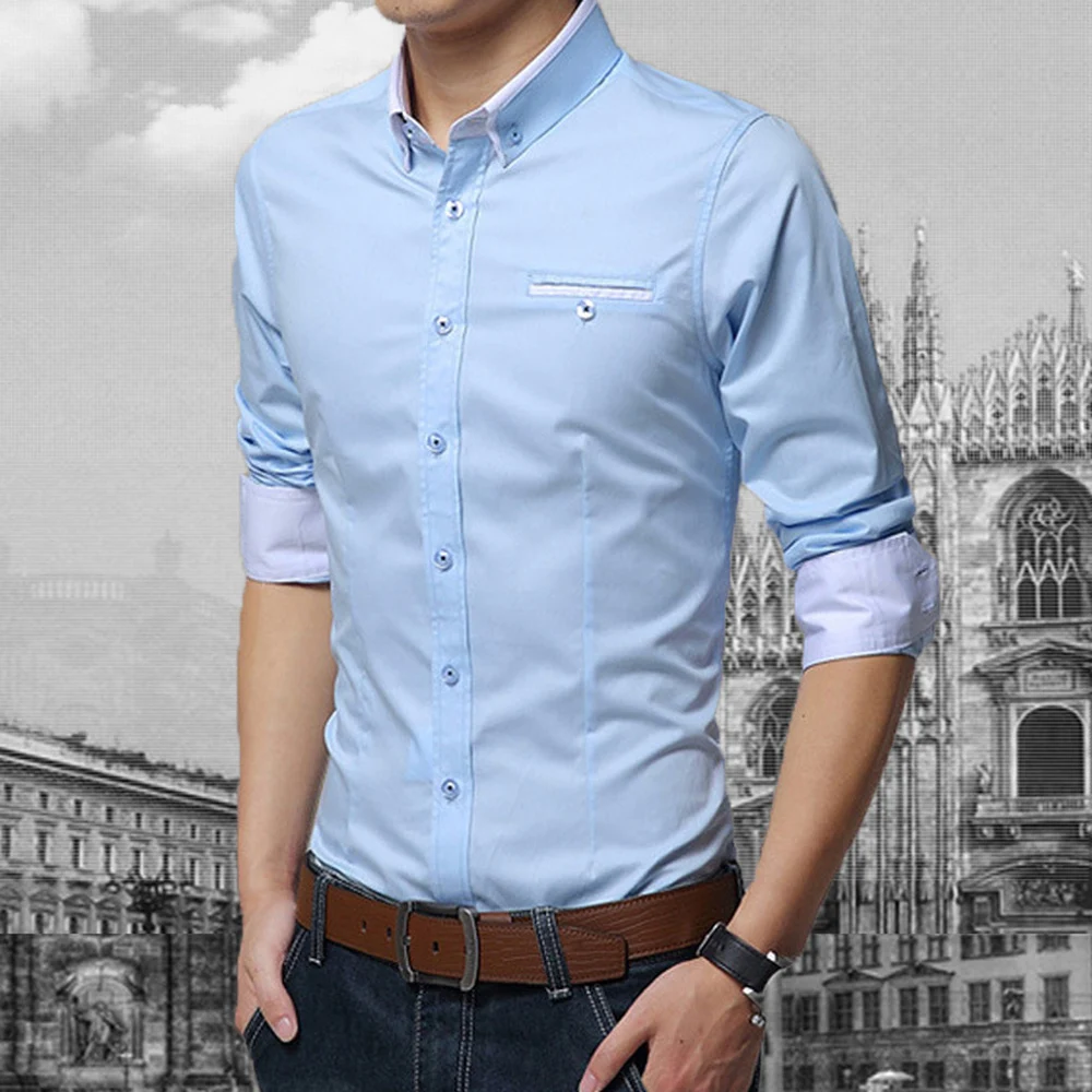 2021 Spring Autumn 100% Cotton Shirts Men High Quality Long Sleeve Slim Fit Shirts Pure Color Business Casual Korean Shirts
2021 Spring Autumn 100% Cotton Shirts Men High Quality Long Sleeve Slim Fit Shirts Pure Color Business Casual Korean Shirts