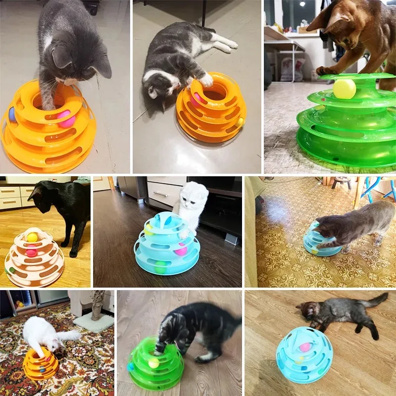 3 Levels Pet Cat Toy Funny Tower Tracks Disc Cat Tracks Toys Training Intelligence Amusement Plate Cat Ball Toys For Cats Kitten
3 Levels Pet Cat Toy Funny Tower Tracks Disc Cat Tracks Toys Training Intelligence Amusement Plate Cat Ball Toys For Cats Kitten