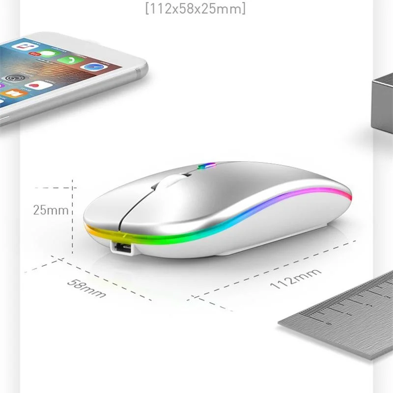 Wireless Computer Mouse Noiseless Sound Charging 2 Moldes Bluetooth Backlight
Wireless Computer Mouse Noiseless Sound Charging 2 Moldes Bluetooth Backlight