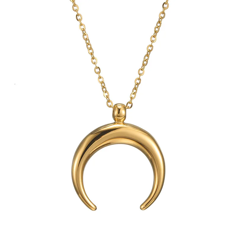 2021 New Horn Moon Pendant C Ladies Light Luxury All-Match ins titanium steel crescent necklace Women Gift
2021 New Horn Moon Pendant C Ladies Light Luxury All-Match ins titanium steel crescent necklace Women Gift