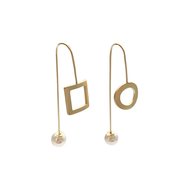 New Fashion Design Pearl Asymmetric Contracted Geometric Square Round Stud Earrings For Women Wedding Party Jewelry Accessories
New Fashion Design Pearl Asymmetric Contracted Geometric Square Round Stud Earrings For Women Wedding Party Jewelry Accessories