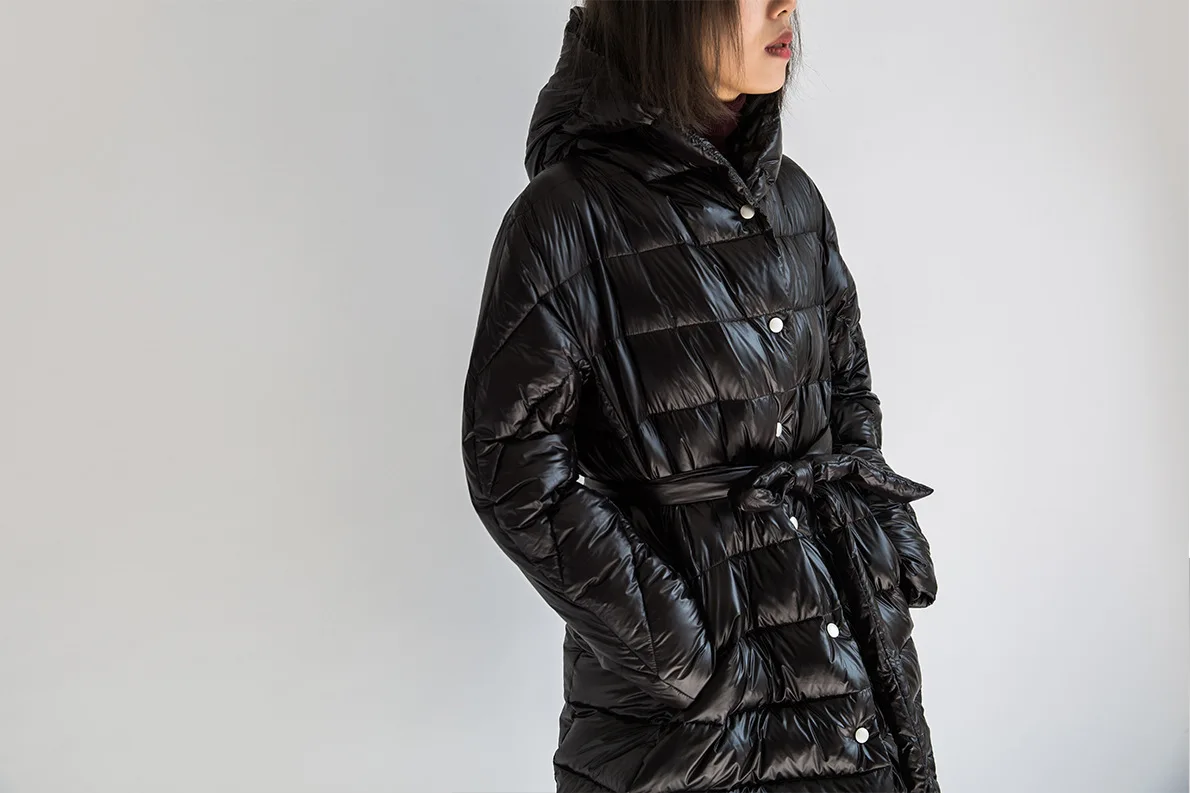 90 White Duck Down Long Sashes Down Jacket Women Thickened 2020 New Simple Solid Color Waist Coat 
90 White Duck Down Long Sashes Down Jacket Women Thickened 2020 New Simple Solid Color Waist Coat