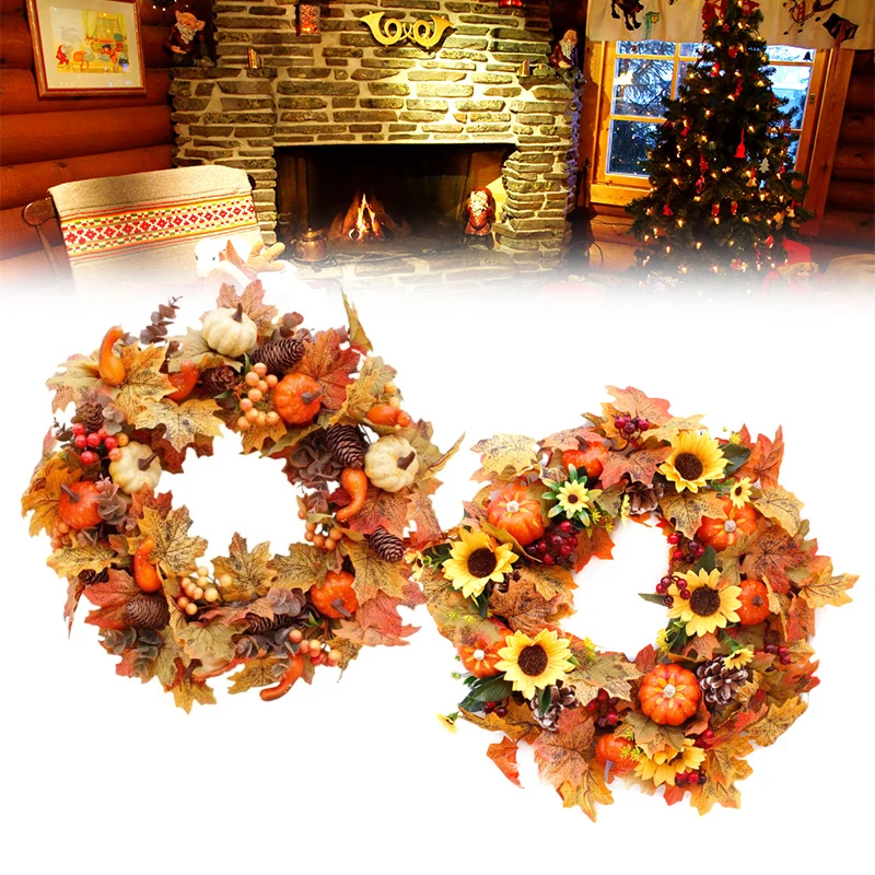 Botique-autumn Theme Door Garland Artificial Pumpkin Berries Pine Cone Maple Handmade Cloth Garland Rattan Materi Navidad
Botique-autumn Theme Door Garland Artificial Pumpkin Berries Pine Cone Maple Handmade Cloth Garland Rattan Materi Navidad