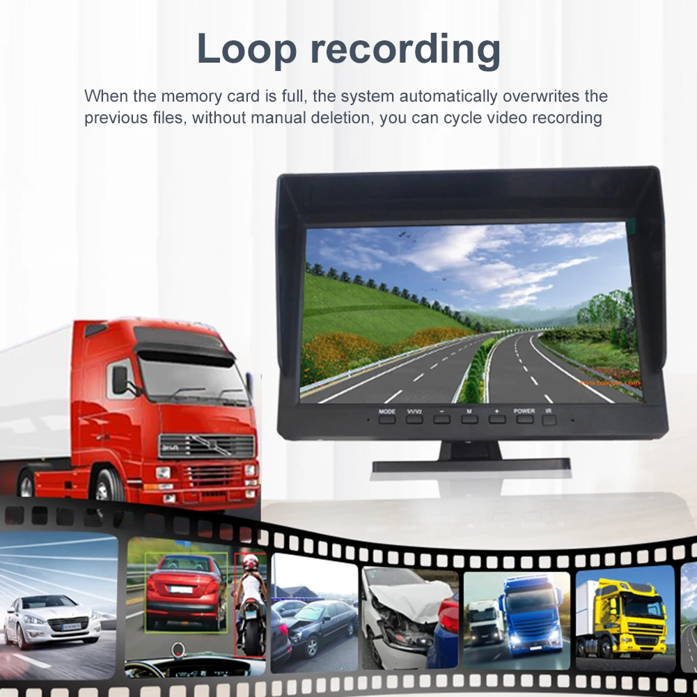 New 9-36V AHD Car Monitor 10.1 Inch Wireless Backup Monitor Front/Rear View Reverse Camera Loop Recording for Truck Van Trailer
New 9-36V AHD Car Monitor 10.1 Inch Wireless Backup Monitor Front/Rear View Reverse Camera Loop Recording for Truck Van Trailer