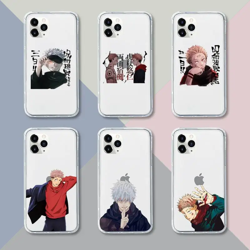 Jujutsu Kaisen Phone Case Transparent For iPhone 12 11 pro mini XS XR X max 5 6 s 7 8 plus Soft TPU Clear Mobile bags
Jujutsu Kaisen Phone Case Transparent For iPhone 12 11 pro mini XS XR X max 5 6 s 7 8 plus Soft TPU Clear Mobile bags