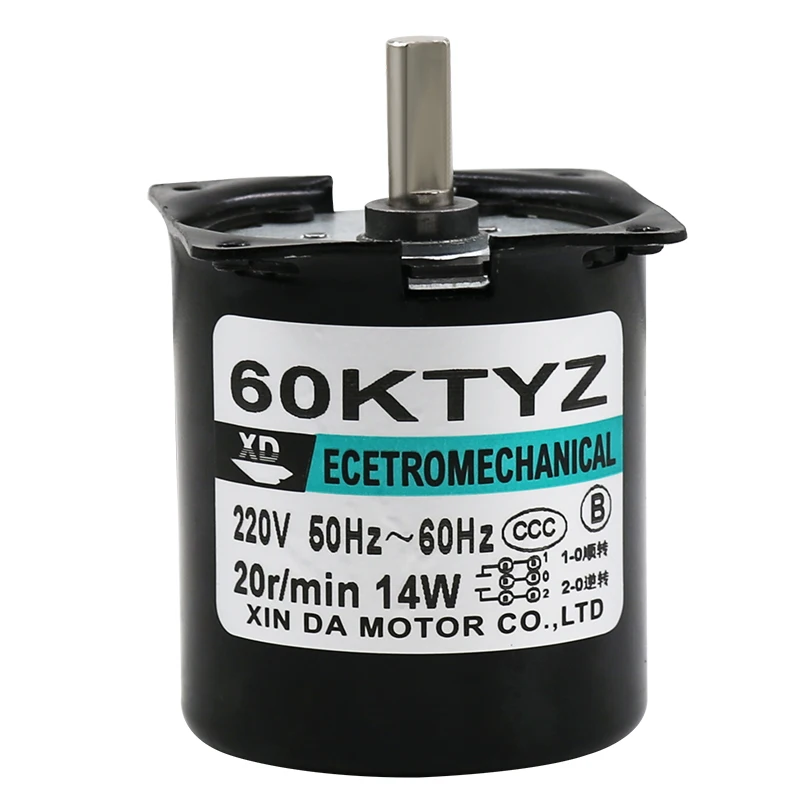 60KTYZ Eccentric Axis AC synchronous motor 220V14W 2.5rpm-80rpm CW CCW motor
60KTYZ Eccentric Axis AC synchronous motor 220V14W 2.5rpm-80rpm CW CCW motor