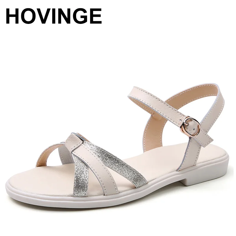 HOVINGE Summer New Design Women Flats Sandals Female Lady Casual Breathable Comfortable Shiny Sequins Flat Leather Sandals
HOVINGE Summer New Design Women Flats Sandals Female Lady Casual Breathable Comfortable Shiny Sequins Flat Leather Sandals