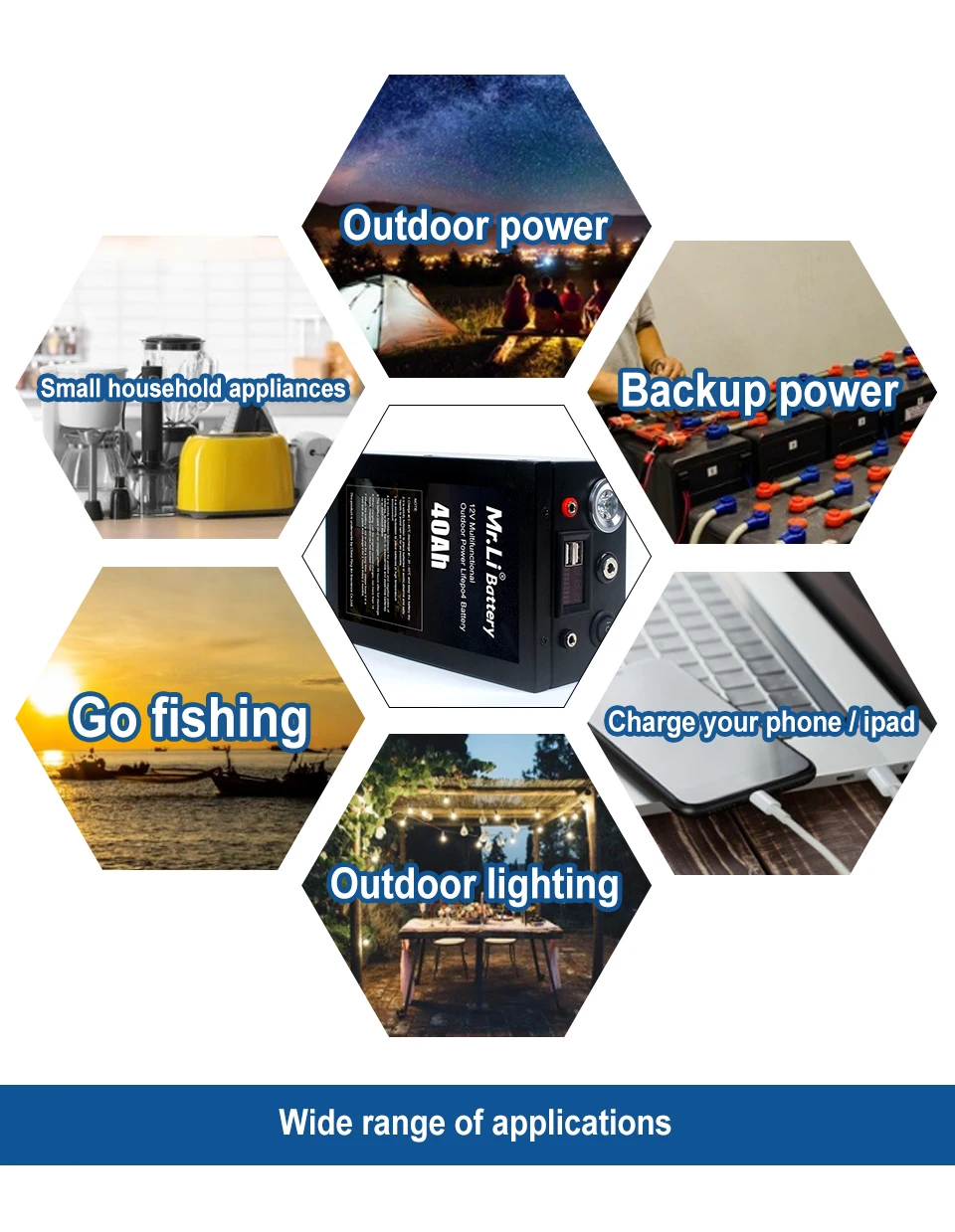 12V 40Ah Lithium-Ion Rechargeable Battery Pack With USB Interface LED Light Waterproof For Outdoor Power Supply FIshing Finder
12V 40Ah Lithium-Ion Rechargeable Battery Pack With USB Interface LED Light Waterproof For Outdoor Power Supply FIshing Finder