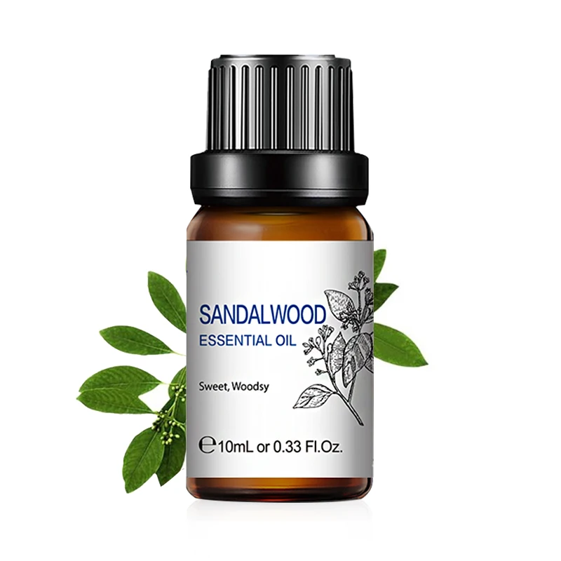 

HIQILI Sandalwood Essential Oils 10ML Relieve Stress Sleep Diffuser Aroma Oil Lavender Jasmine Patchouli Cinnamon Bergamot Oil