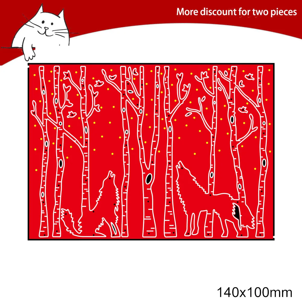 Wolf in The Woods Cutting Dies Stencil Scrapbooking DIY Album Stamp Paper Card Making Decoration Crafts
Wolf in The Woods Cutting Dies Stencil Scrapbooking DIY Album Stamp Paper Card Making Decoration Crafts