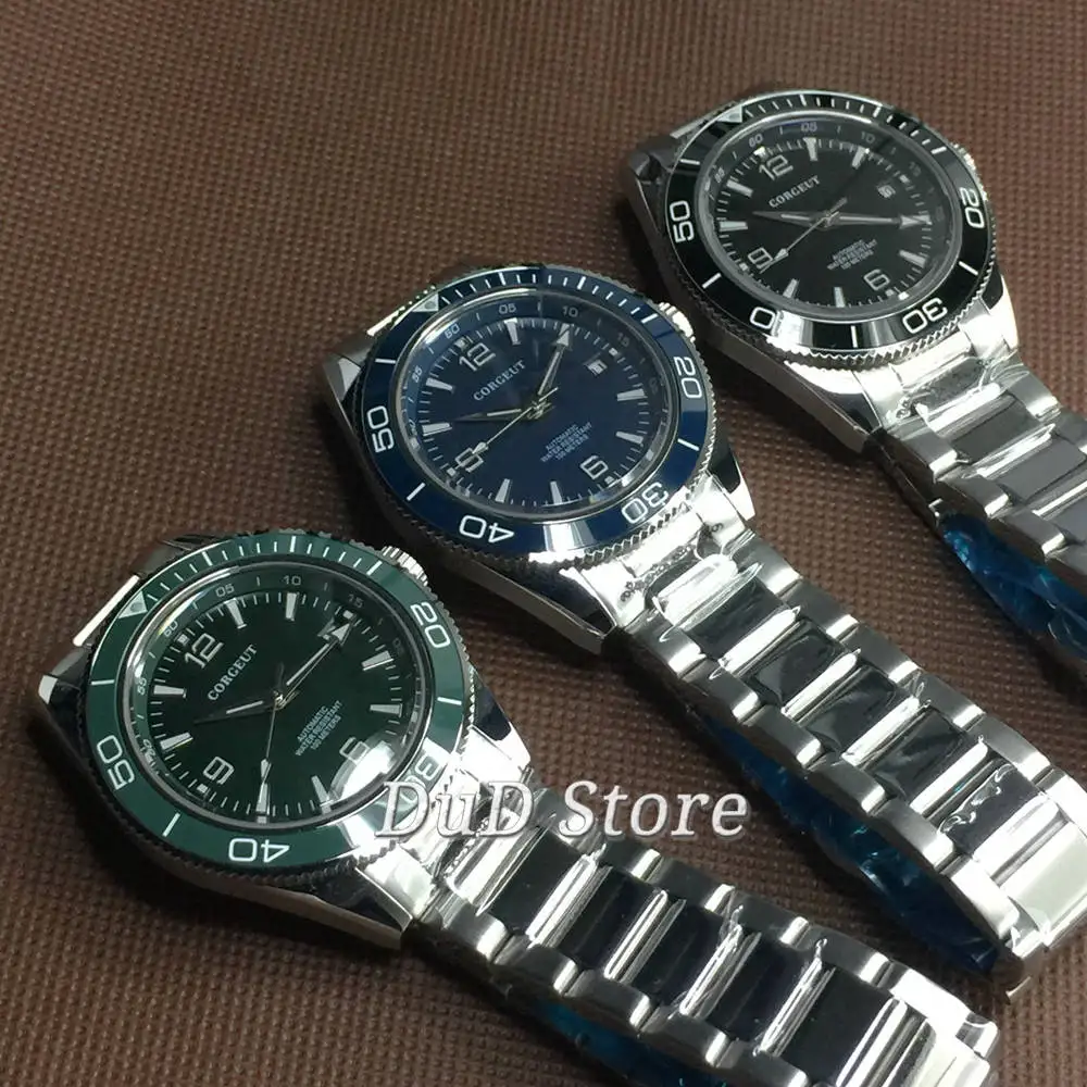 CORGEUT Top Casual Luxury Business Mechanical Men's Watch Sapphire Glass Ceramic Bezel Green Dial Date 41mm Automatic Watch
CORGEUT Top Casual Luxury Business Mechanical Men's Watch Sapphire Glass Ceramic Bezel Green Dial Date 41mm Automatic Watch