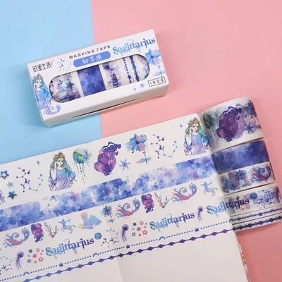 6pcs 2m Twelve Constellations Design Blue Sagittarius Goddess Style Washi Tape DIY Scrapbook Label Masking Tape Home Decor
6pcs 2m Twelve Constellations Design Blue Sagittarius Goddess Style Washi Tape DIY Scrapbook Label Masking Tape Home Decor