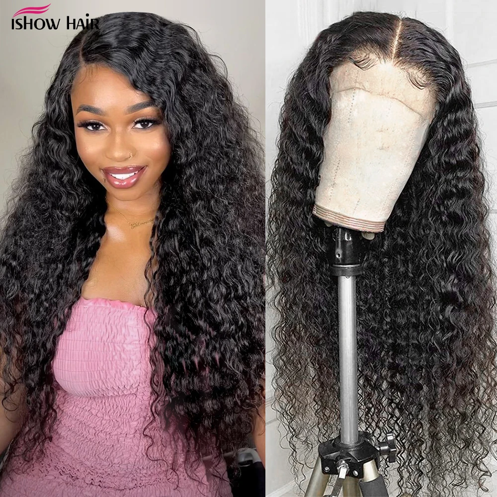 Ishow Deep Wave Lace Frontal Wig Preplucked Brazilian Hair Wigs For Women Deep Curly Human Hair Wig Transparent Lace Front Wig
Ishow Deep Wave Lace Frontal Wig Preplucked Brazilian Hair Wigs For Women Deep Curly Human Hair Wig Transparent Lace Front Wig
