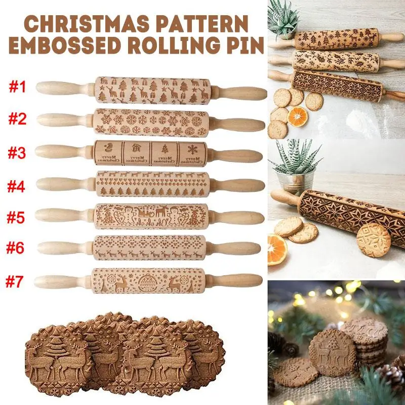 DIY Manual Rolling Pins Engraved with Designe 35cm Wooden Roller For Baking Embossed Cookies kitchen tools Christmas Gift
DIY Manual Rolling Pins Engraved with Designe 35cm Wooden Roller For Baking Embossed Cookies kitchen tools Christmas Gift