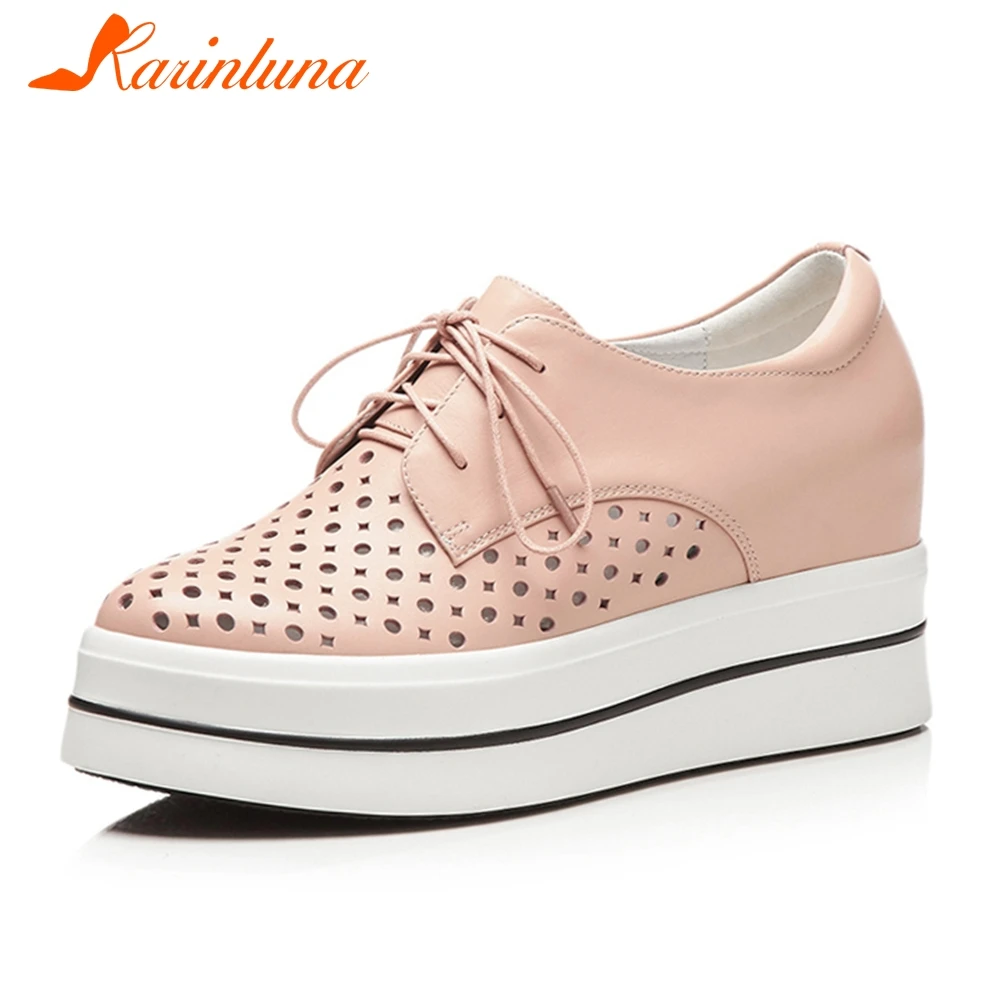 KARINLUNA/Модные женские повседневные туфли на плоской подошве из натуральной кожи; Женская обувь на толстой подошве, визуально увеличивающая р...
KARINLUNA/Модные женские повседневные туфли на плоской подошве из натуральной кожи; Женская обувь на толстой подошве, визуально увеличивающая р...