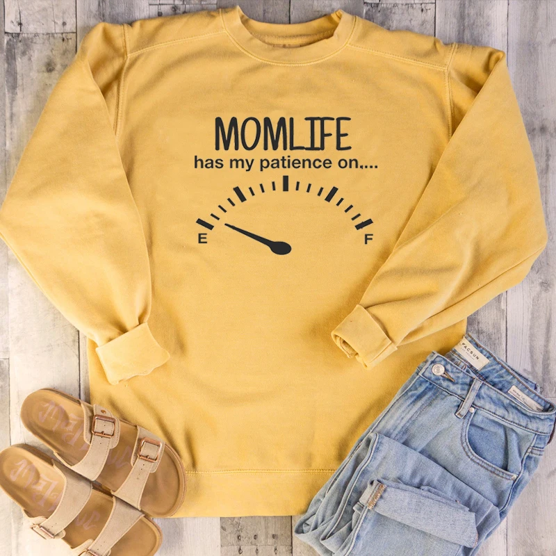 Momlife Has My Patience On Empty cotton sweatshirt yong hipster sweatshirt pink funny slogan graphic pullovers gift tops M214
Momlife Has My Patience On Empty cotton sweatshirt yong hipster sweatshirt pink funny slogan graphic pullovers gift tops M214