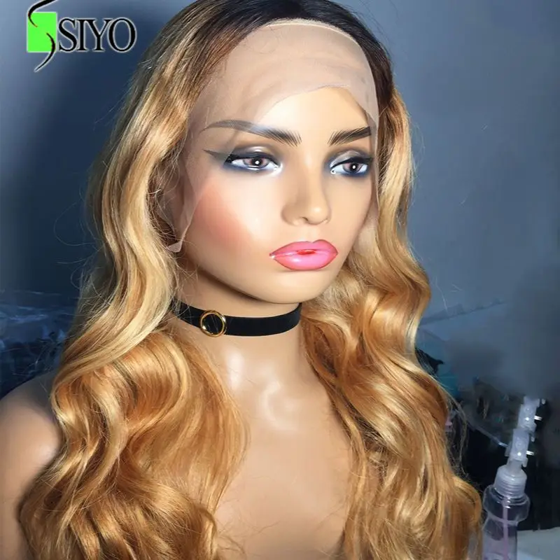 Siyo 32 Inch Peruvian Body Wave 13x1 Lace Closure Wigs 1b 27 Color Highlight for Women Pre Plucked Lace Curly Wigs 150 Density
Siyo 32 Inch Peruvian Body Wave 13x1 Lace Closure Wigs 1b 27 Color Highlight for Women Pre Plucked Lace Curly Wigs 150 Density