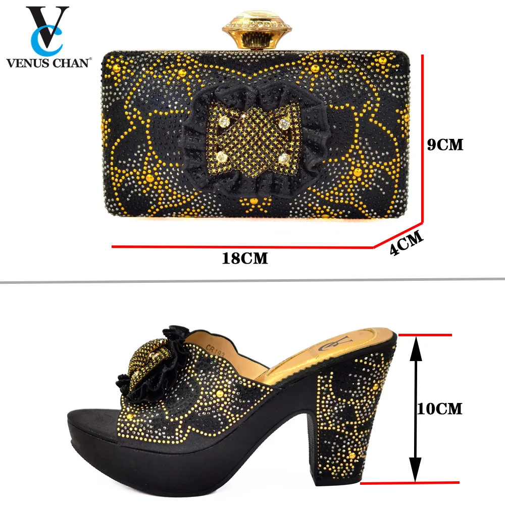 Style Party Ladies in Black Color Fashion Colorful Women Slippers Nigerian Crystal Shoes and Bags Set
Style Party Ladies in Black Color Fashion Colorful Women Slippers Nigerian Crystal Shoes and Bags Set