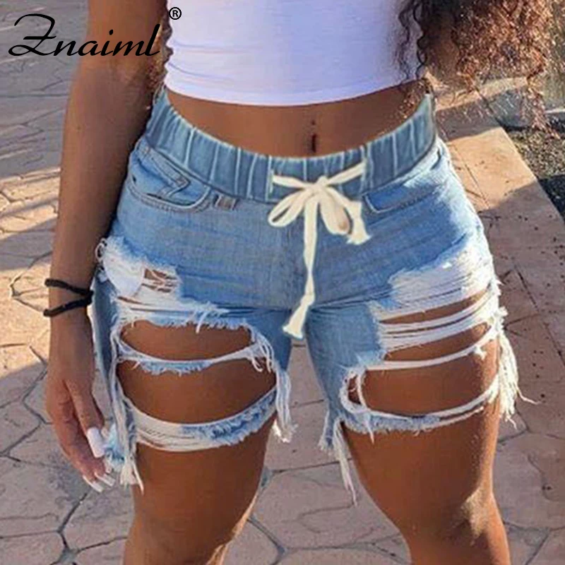Znaiml Women Summer Denim Knee Length Shorts Jeans Women Elastic Waisted Lace Up Short Sexy Ripped Hole Tassel Slim Casual Short
Znaiml Women Summer Denim Knee Length Shorts Jeans Women Elastic Waisted Lace Up Short Sexy Ripped Hole Tassel Slim Casual Short