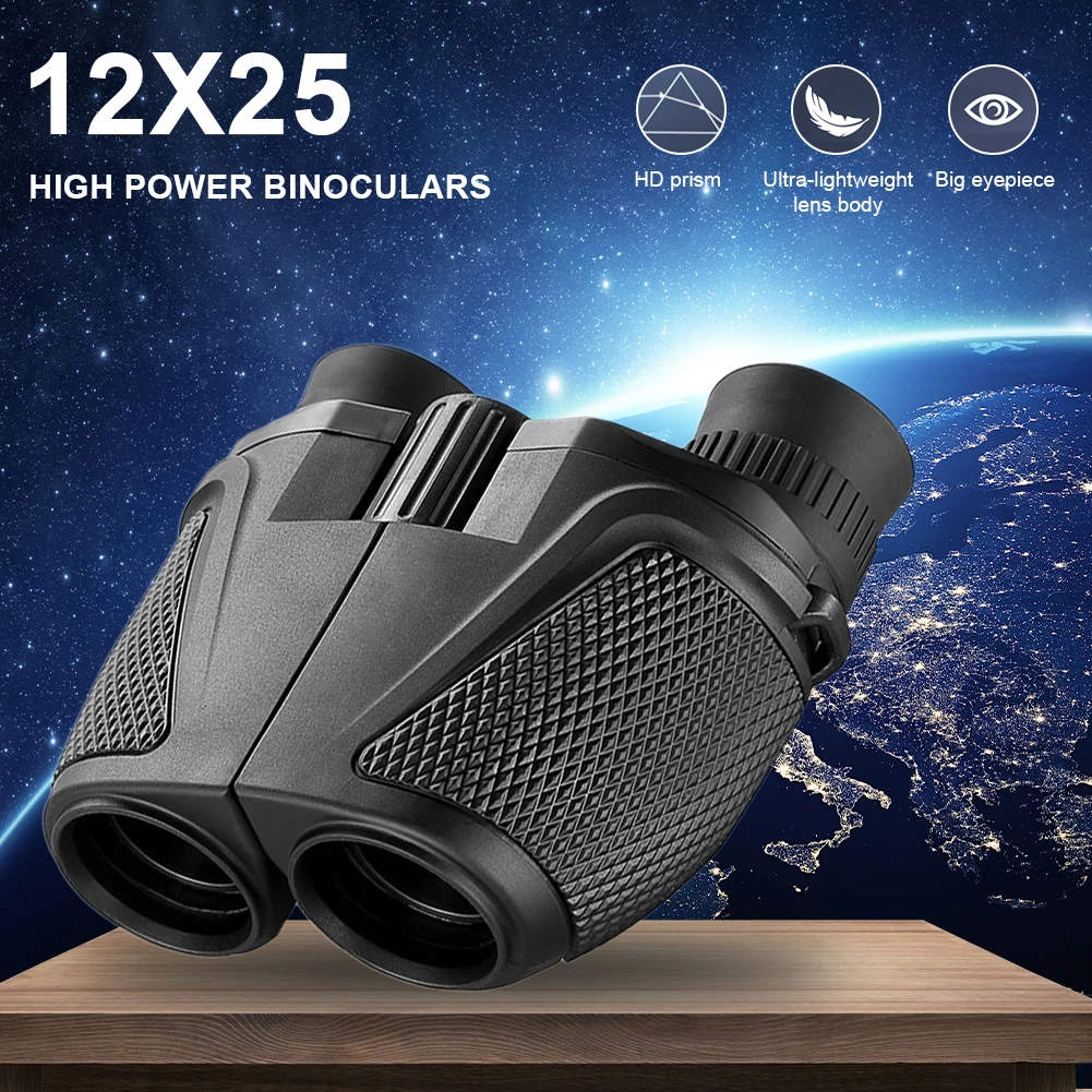 12X25 Powerful Binoculars Professional HD Pocket Waterproof Mini Telescope Optical BAK4 Prism for Hunting Bird Watching Camping
12X25 Powerful Binoculars Professional HD Pocket Waterproof Mini Telescope Optical BAK4 Prism for Hunting Bird Watching Camping