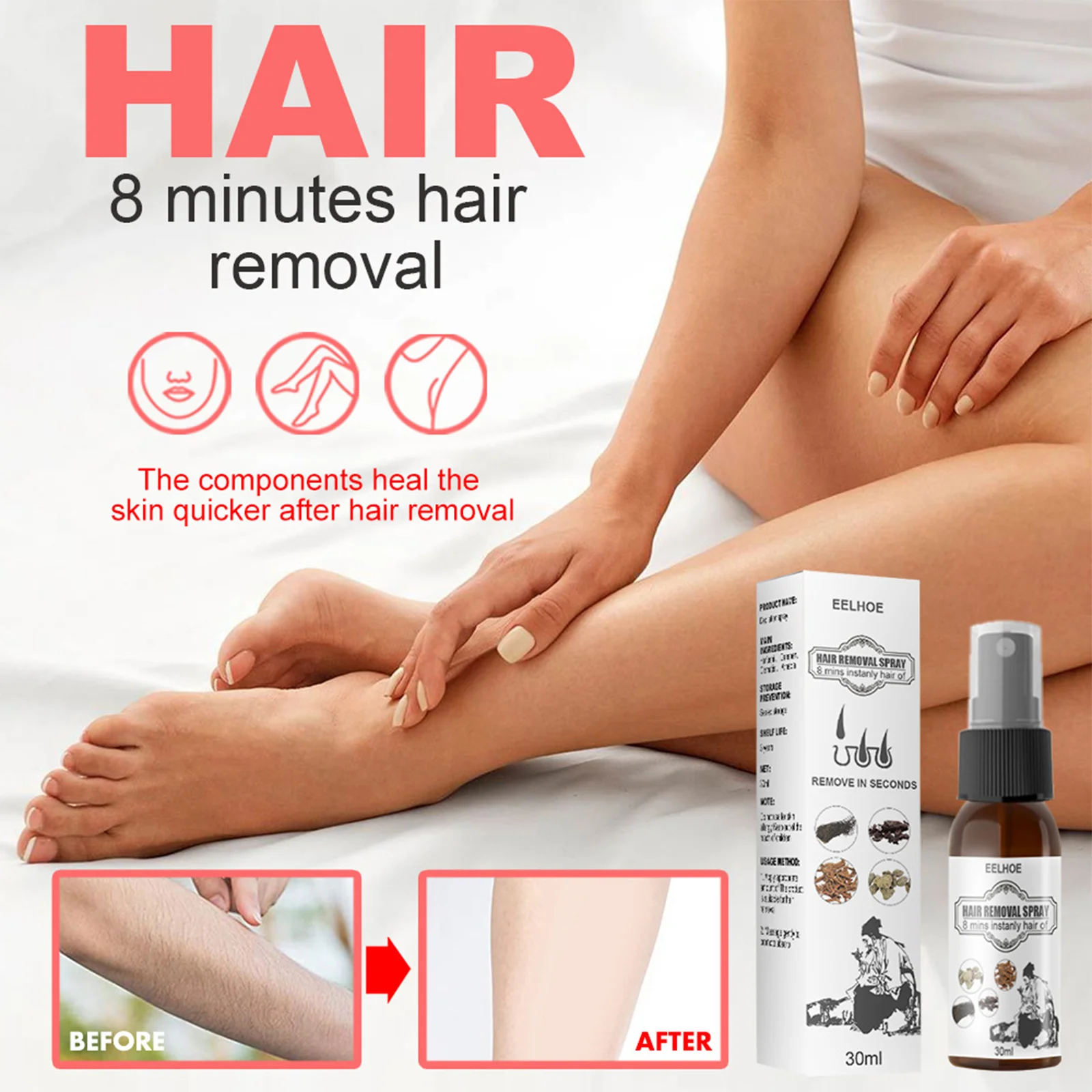 30ml Permanant Hair Growth Fast Removal Inhibitor Spray Beard Bikini Intimate Legs Body Armpit Painless Facial Stop Hair
30ml Permanant Hair Growth Fast Removal Inhibitor Spray Beard Bikini Intimate Legs Body Armpit Painless Facial Stop Hair