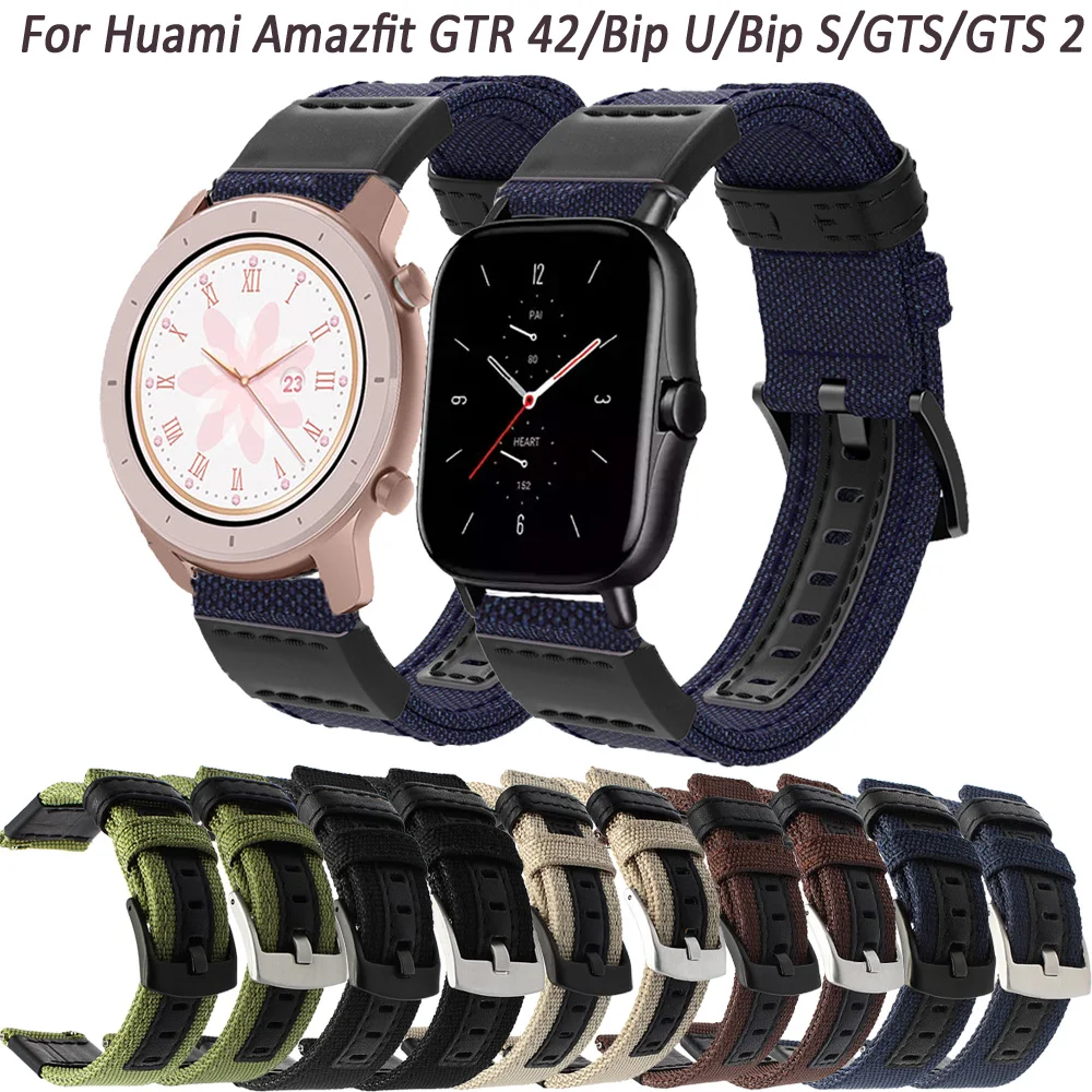 20mm Durable Nylon Sports Strap For Huami Amazfit GTR 42/Bip U/S/GTS/GTS 2 Replacement Accessory waterproof Bracelet Correa
20mm Durable Nylon Sports Strap For Huami Amazfit GTR 42/Bip U/S/GTS/GTS 2 Replacement Accessory waterproof Bracelet Correa