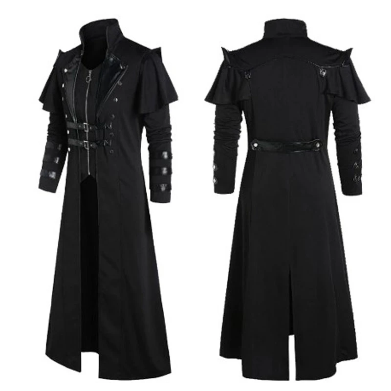 Medieval Vintage Men's Coat Cosplay Carnival Party Cloak Halloween Gothic Steampunk Punk Fashion Long Split Performance Clothing
Medieval Vintage Men's Coat Cosplay Carnival Party Cloak Halloween Gothic Steampunk Punk Fashion Long Split Performance Clothing