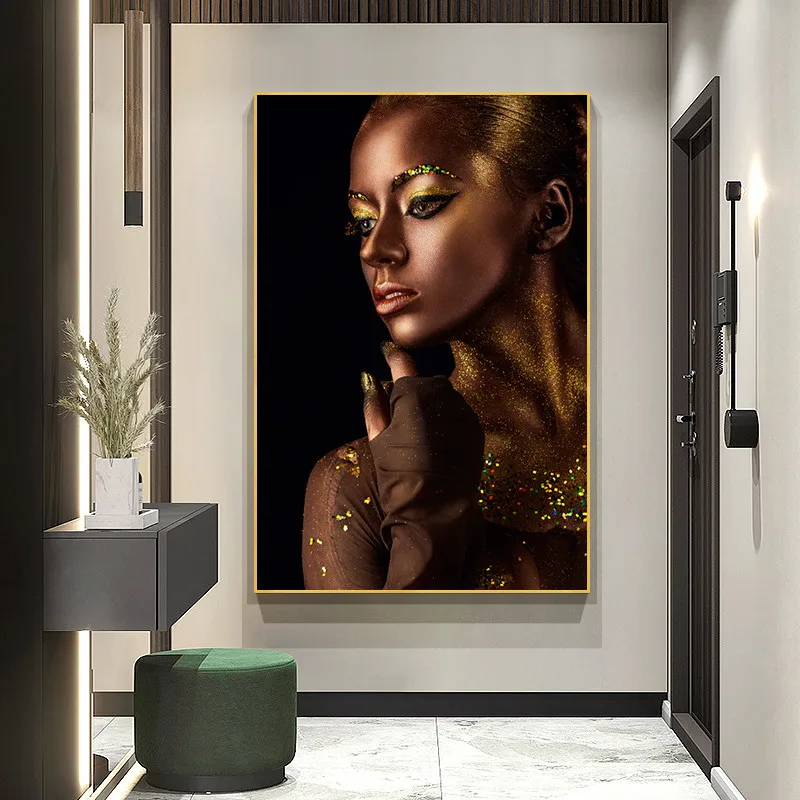 African Art Black Gold Woman Oil Paintings Canvas Wall Art Posters Prints Wall Pictures for Living Room Home Wall Cuadros Decor
African Art Black Gold Woman Oil Paintings Canvas Wall Art Posters Prints Wall Pictures for Living Room Home Wall Cuadros Decor