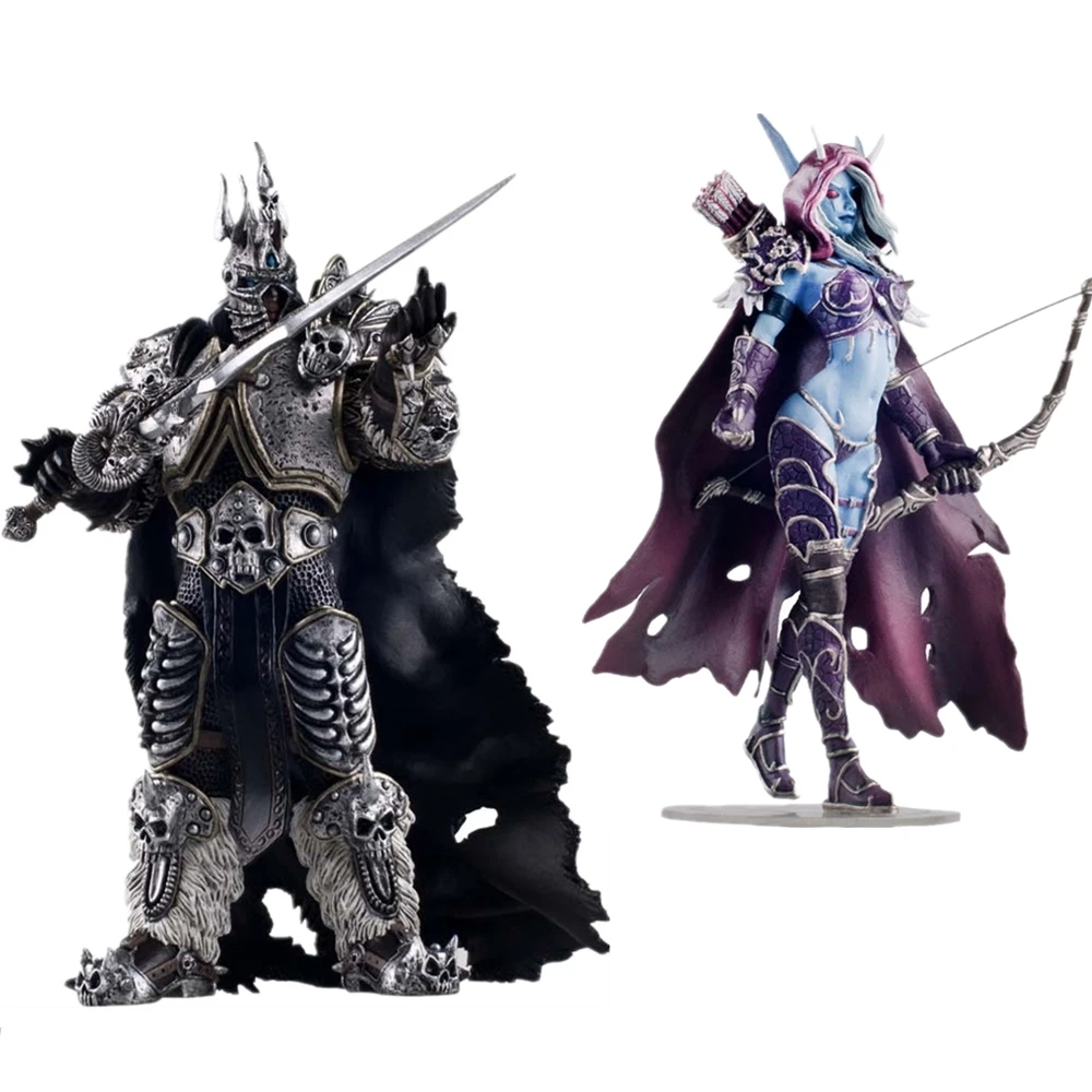 

WOW The Lich King Arthas Sylvanas Windrunner Sylvan Archery Queen 7‘’ PVC Action Figure Collectible Model World Of Warcraft Dota