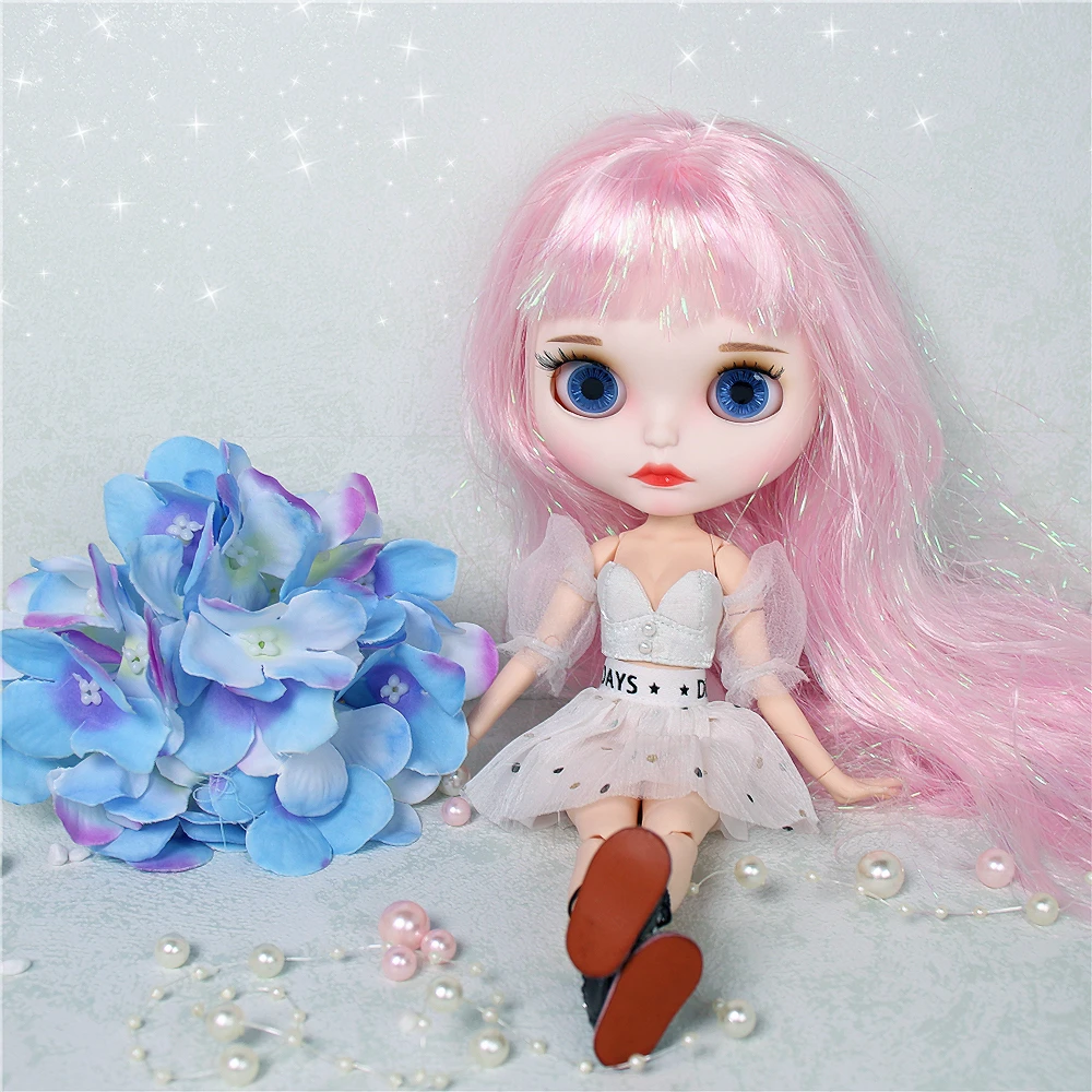 Ледяная DBS Blyth кукла 1/6 BJD белая кожа совместное тело матовое лицо с одеждой