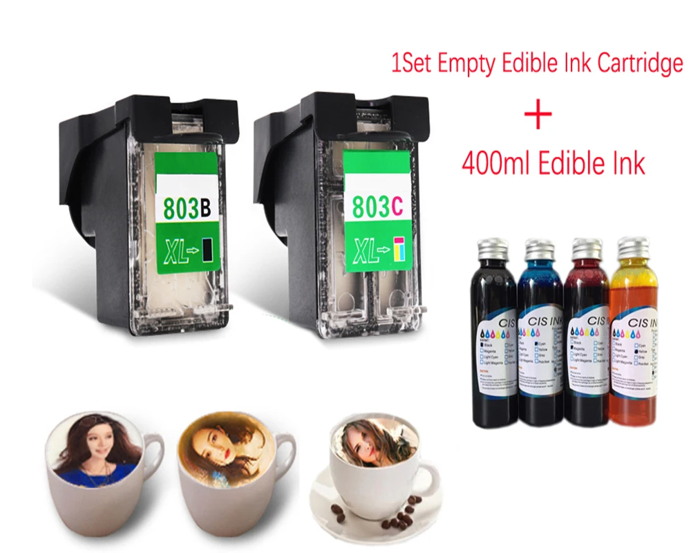 vilaxh Empty Edible Ink Cartridge +400ml Edible Ink For Food Printer Coffee Printer for Epson Hp Inkjet Printers
vilaxh Empty Edible Ink Cartridge +400ml Edible Ink For Food Printer Coffee Printer for Epson Hp Inkjet Printers