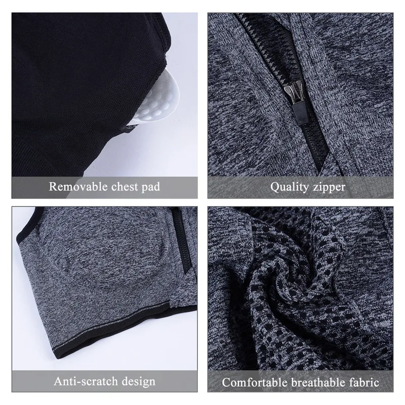 Hot Women Zipper Push Up Sports Bras Vest Underwear Shockproof Breathable Gym Fitness Athletic Running Yoga Bh Sport Tops
Hot Women Zipper Push Up Sports Bras Vest Underwear Shockproof Breathable Gym Fitness Athletic Running Yoga Bh Sport Tops