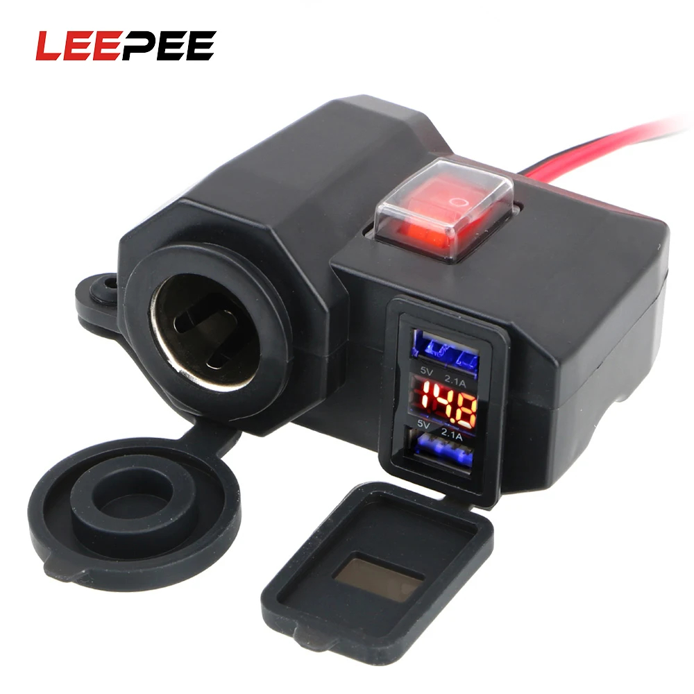 Зарядное устройство LEEPEE с 2 USB-портами для прикуривателя, с цифровым дисплеем, для мотоцикла, руля, 5 В, адаптер питания
Зарядное устройство LEEPEE с 2 USB-портами для прикуривателя, с цифровым дисплеем, для мотоцикла, руля, 5 В, адаптер питания