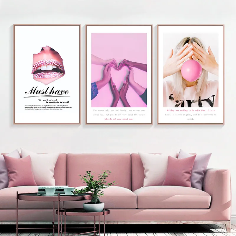 Pink Girl Blowing Bubbles Poster Sexy Lip Gloss Canvas Painting Love Wall Art Nordic Style Picture Modern Home Living Room Decor
Pink Girl Blowing Bubbles Poster Sexy Lip Gloss Canvas Painting Love Wall Art Nordic Style Picture Modern Home Living Room Decor