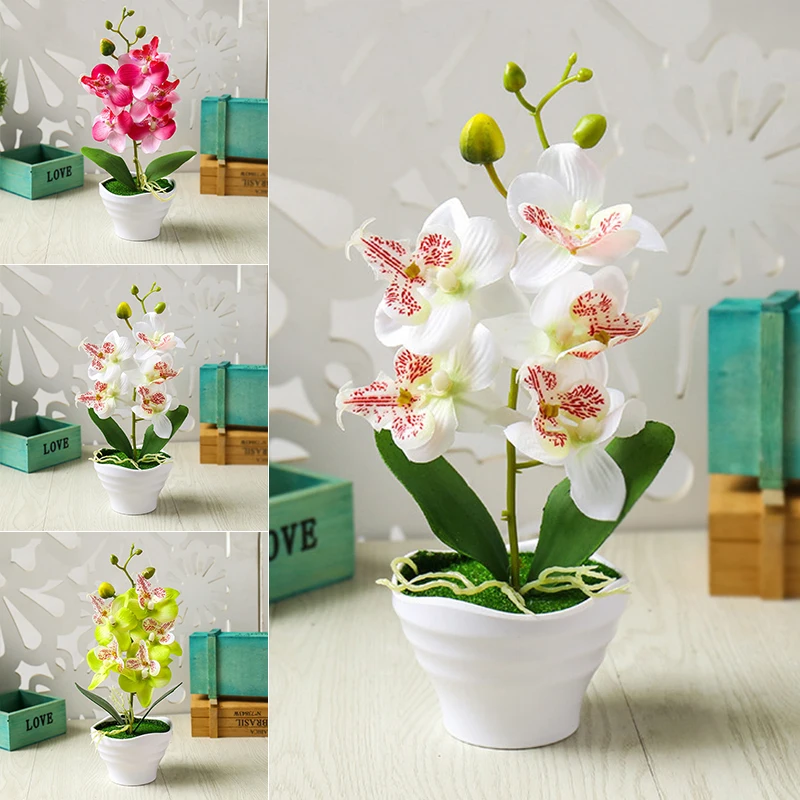Home Artificial Flower Five Heads Phalaenopsis Decorations Silk Cloth Flowers Ornaments for Wedding Parties Offices Decoration
Home Artificial Flower Five Heads Phalaenopsis Decorations Silk Cloth Flowers Ornaments for Wedding Parties Offices Decoration