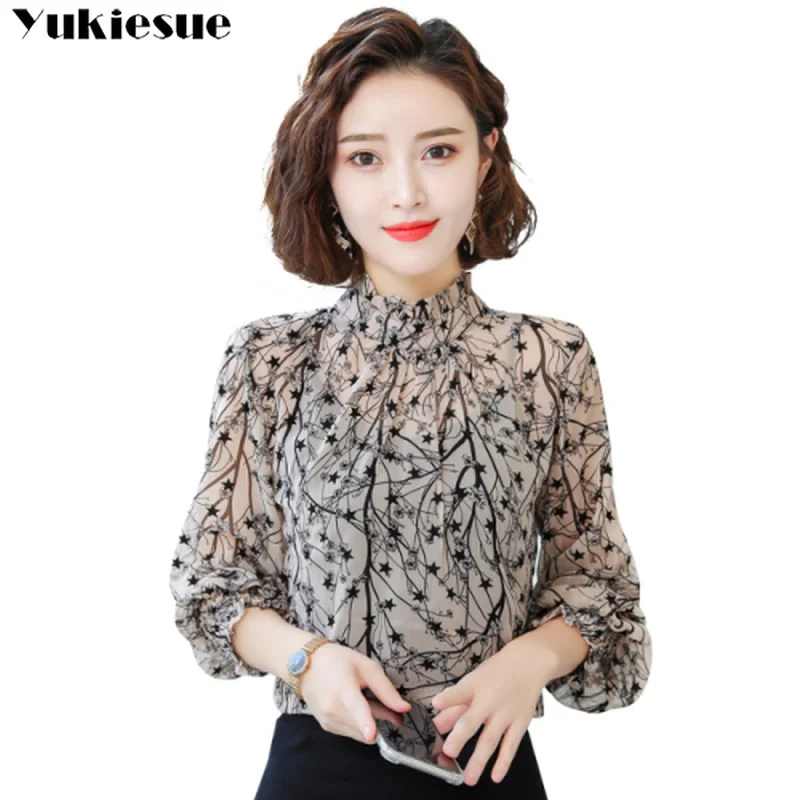 2020 spring Fashion Women Chiffon Blouses Casual Stand Collar Floral Women Clothing Long Sleeve Printed shirt Women Tops
2020 spring Fashion Women Chiffon Blouses Casual Stand Collar Floral Women Clothing Long Sleeve Printed shirt Women Tops