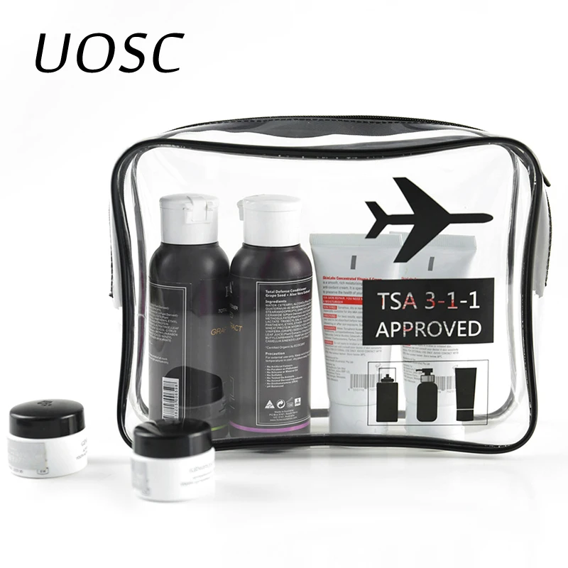 Прозрачные косметички UOSC для женщин и мужчин водонепроницаемые дорожные сумочки