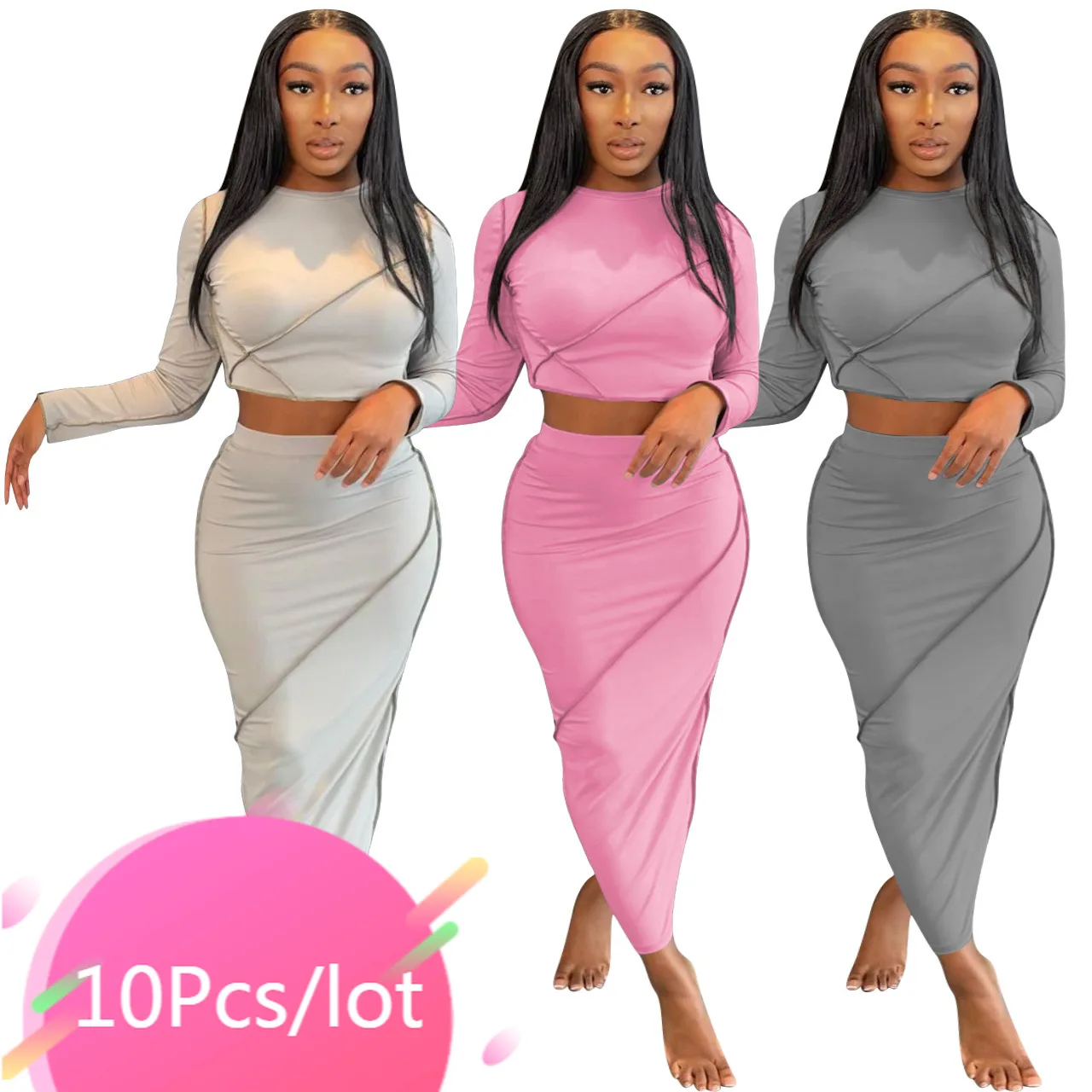 Bulk Items Wholesale Lots Womens 2 Piece Outfit Set Fall Fashion Long Sleeve Tops Bodycon Skirts Matching Set Sexy Club Outfits 
Bulk Items Wholesale Lots Womens 2 Piece Outfit Set Fall Fashion Long Sleeve Tops Bodycon Skirts Matching Set Sexy Club Outfits