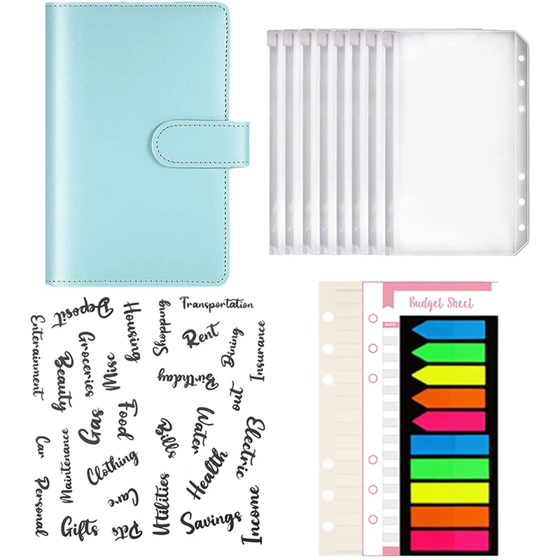 A6 PU Notebook 6 Rings Binder Budget Planner Organizer with Refill Papers,Expense Budget Sheets,Sticker Labels,Pocket
A6 PU Notebook 6 Rings Binder Budget Planner Organizer with Refill Papers,Expense Budget Sheets,Sticker Labels,Pocket