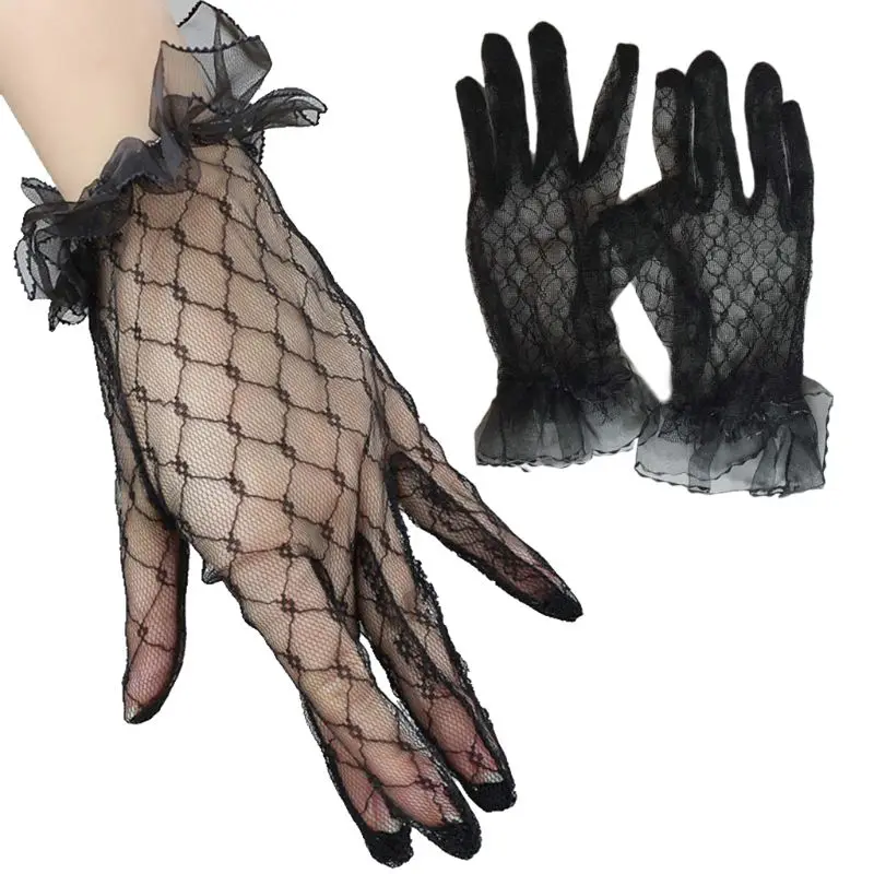 Bridal Lace Net Yarn Gloves Wrist Length Gloves Finger Short Wedding Accessories 
Bridal Lace Net Yarn Gloves Wrist Length Gloves Finger Short Wedding Accessories