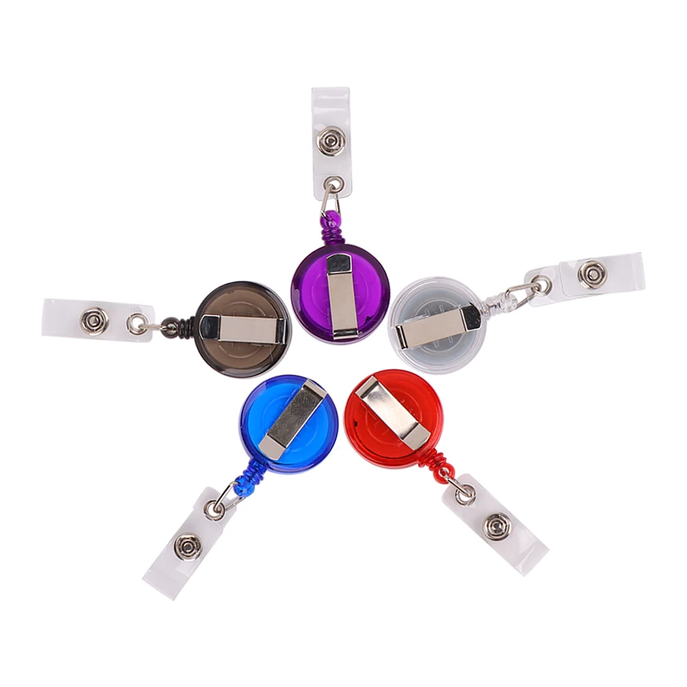5pcs Retractable Pull Key ID Card Clip Badge Lanyard Name Tag Ski Pass Card Holder Recoil Reel For School Office Employee
5pcs Retractable Pull Key ID Card Clip Badge Lanyard Name Tag Ski Pass Card Holder Recoil Reel For School Office Employee