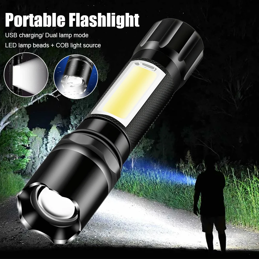 Portable LED Flashlight Rechargeable CREE High Brightness Lightweight LED Torch Light 3 Modes Waterproof Outdoor Camping Hiking
Portable LED Flashlight Rechargeable CREE High Brightness Lightweight LED Torch Light 3 Modes Waterproof Outdoor Camping Hiking