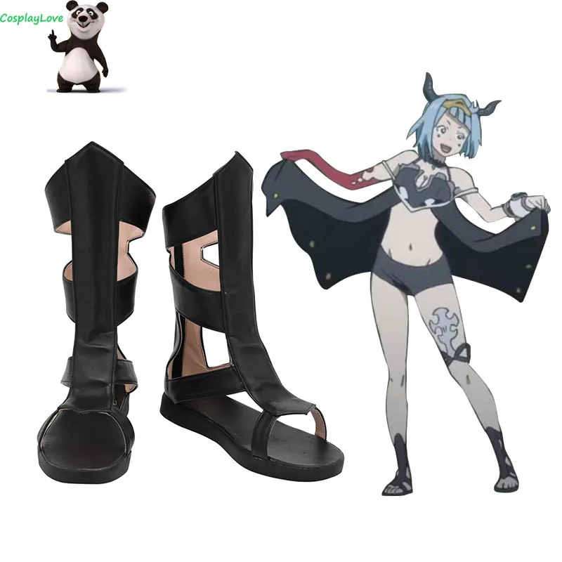 

Rage of Bahamut: Virgin Soul Demon Nina Drago Black Shoes Cosplay Long Boots Leather Custom Made For Halloween Christmas